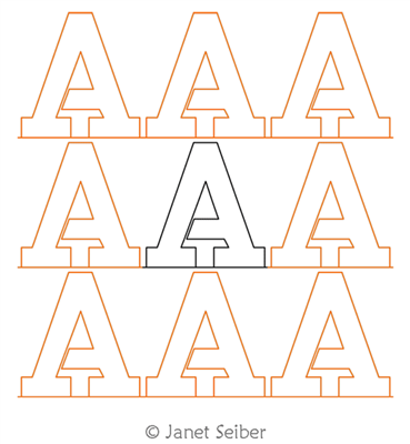 College A by Janet Seiber. This image demonstrates how this computerized pattern will stitch out once loaded on your robotic quilting system. A full page pdf is included with the design download.