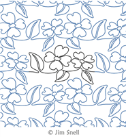 Digital Quilting Design Dogwood Blossoms by Jim Snell