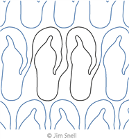 Digital Quilting Design Flip Flops 1 by Jim Snell