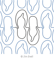 Digital Quilting Design Flip Flops 2 by Jim Snell