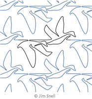 Digital Quilting Design Geese Line by Jim Snell