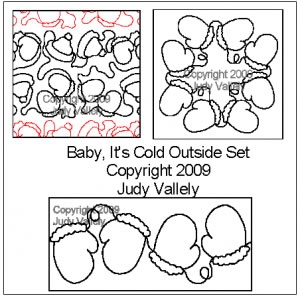 Digital Quilting Design Baby, It's Cold Outside Set by Judy Vallely.