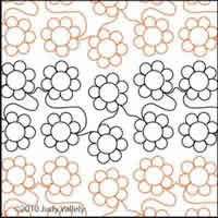 Digital Quilting Design Judy's Simple Daisy Panto by Judy Vallely.