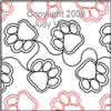 Digital Quilting Design Paw Prints by Judy Vallely.