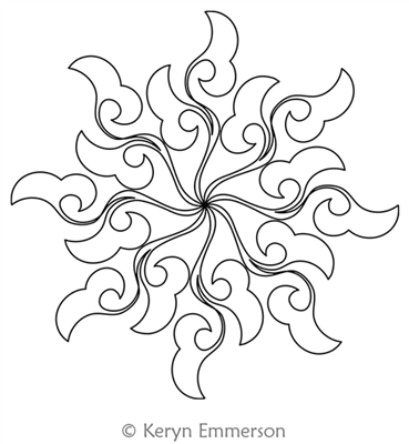 Digital Quilting Design Baden Array 1 by Keryn Emmerson.