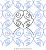 Digital Quilting Design Diamond Scroll by Keryn Emmerson.