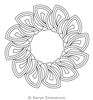 Digital Quilting Design Etch Wreath by Keryn Emmerson.