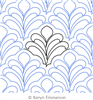 Digital Quilting Design Feathered Shell by Keryn Emmerson.