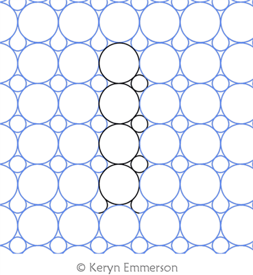 Circle Grid Plus 4 by Keryn Emmerson. This image demonstrates how this computerized pattern will stitch out once loaded on your robotic quilting system. A full page pdf is included with the design download.