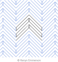 Concertina 2 by Keryn Emmerson. This image demonstrates how this computerized pattern will stitch out once loaded on your robotic quilting system. A full page pdf is included with the design download.