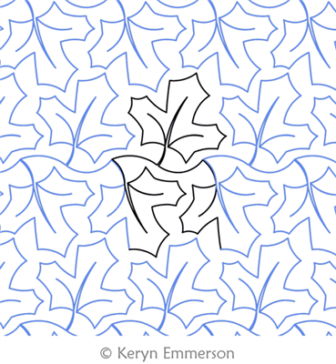 KE Maple Sugar by Keryn Emmerson. This image demonstrates how this computerized pattern will stitch out once loaded on your robotic quilting system. A full page pdf is included with the design download.