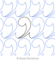 Perry by Keryn Emmerson. This image demonstrates how this computerized pattern will stitch out once loaded on your robotic quilting system. A full page pdf is included with the design download.