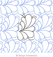 Sonia by Keryn Emmerson. This image demonstrates how this computerized pattern will stitch out once loaded on your robotic quilting system. A full page pdf is included with the design download.