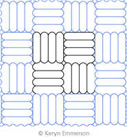 Stacked by Keryn Emmerson. This image demonstrates how this computerized pattern will stitch out once loaded on your robotic quilting system. A full page pdf is included with the design download.