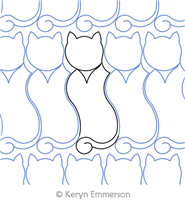 Sylvester by Keryn Emmerson. This image demonstrates how this computerized pattern will stitch out once loaded on your robotic quilting system. A full page pdf is included with the design download.