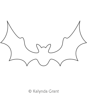Bat B Motif  by Kalynda Grant. This image demonstrates how this computerized pattern will stitch out once loaded on your robotic quilting system. A full page pdf is included with the design download.