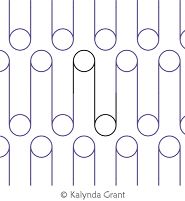 Clothespins E2E by Kalynda Grant. This image demonstrates how this computerized pattern will stitch out once loaded on your robotic quilting system. A full page pdf is included with the design download.