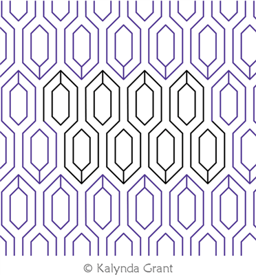 Gemstones E2E by Kalynda Grant. This image demonstrates how this computerized pattern will stitch out once loaded on your robotic quilting system. A full page pdf is included with the design download.