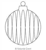 Ornament 14 Motif  by Kalynda Grant. This image demonstrates how this computerized pattern will stitch out once loaded on your robotic quilting system. A full page pdf is included with the design download.