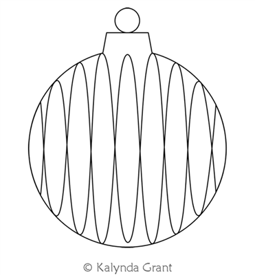 Ornament 14 Motif  by Kalynda Grant. This image demonstrates how this computerized pattern will stitch out once loaded on your robotic quilting system. A full page pdf is included with the design download.