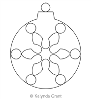 Ornament 17 Motif  by Kalynda Grant. This image demonstrates how this computerized pattern will stitch out once loaded on your robotic quilting system. A full page pdf is included with the design download.