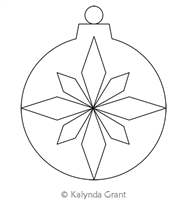 Ornament 19 Motif  by Kalynda Grant. This image demonstrates how this computerized pattern will stitch out once loaded on your robotic quilting system. A full page pdf is included with the design download.