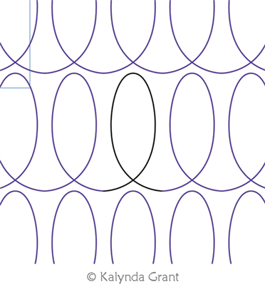 Single Long Loop P2P by Kalynda Grant. This image demonstrates how this computerized pattern will stitch out once loaded on your robotic quilting system. A full page pdf is included with the design download.
