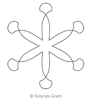 Snowflake B Motif  by Kalynda Grant. This image demonstrates how this computerized pattern will stitch out once loaded on your robotic quilting system. A full page pdf is included with the design download.