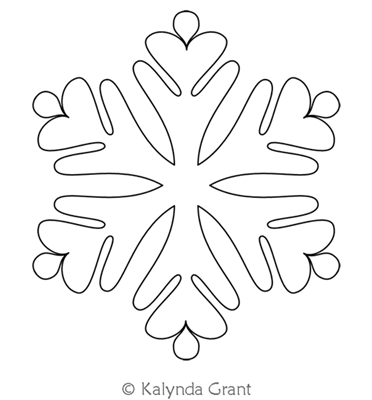 Snowflake H Motif  by Kalynda Grant. This image demonstrates how this computerized pattern will stitch out once loaded on your robotic quilting system. A full page pdf is included with the design download.