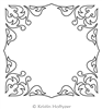 Digital Quilting Design Ornate Frame by Kristin Hoftyzer.