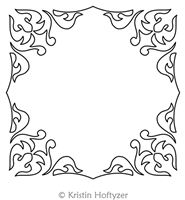 Digital Quilting Design Ornate Frame by Kristin Hoftyzer.