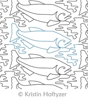 Digital Quilting Design Salmon Panto by Kristin Hoftyzer.