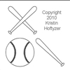 Digital Quilting Design Baseball by Kristin Hoftyzer.