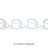 Digital Quilting Design Coffee Cup Border by Kristin Hoftyzer.