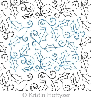 Digital Quilting Design Holly Swirls by Kristin Hoftyzer.