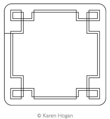 Digital Quilting Design 1920's Frame by Karen Hogan.
