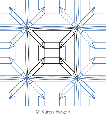 Digital Quilting Design Bottom of the Box E2E by Karen Hogan.