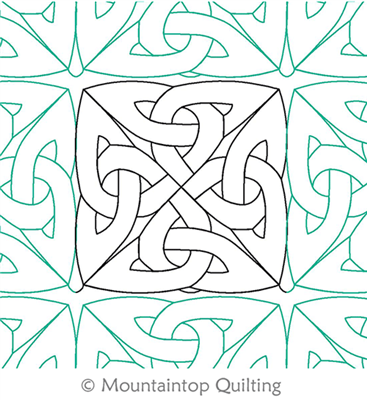 Digital Quilting Design Celtic Knot E2E by Mountaintop Quilting Studio.