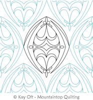 Digital Quilting Design Diamond Lace E2E by Mountaintop Quilting Studio.