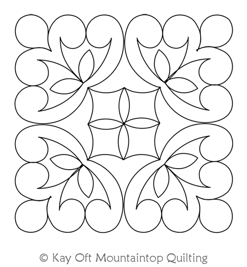 Digital Quilting Design Dutch Baby Block 6 by Mountaintop Quilting Studio.