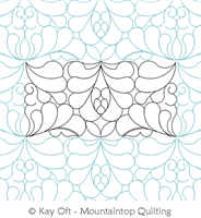 Digital Quilting Design Feather Fancy 2 E2E by Mountaintop Quilting Studio.