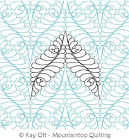 Digital Quilting Design Feathered Chevron by Mountaintop Quilting Studio.