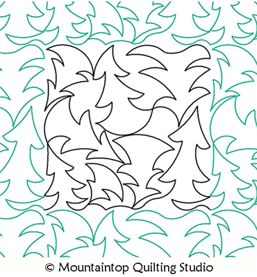 Digital Quilting Design Forest E2E by Mountaintop Quilting Studio.