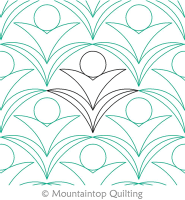 Digital Quilting Design Jump for Joy E2E by Mountaintop Quilting Studio.