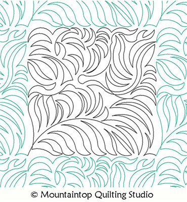 Digital Quilting Design Kay's Ferns E2E by Mountaintop Quilting Studio.