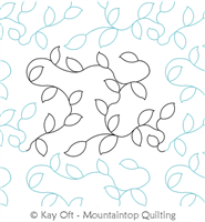 Digital Quilting Design Leaf Meander E2E by Mountaintop Quilting Studio.