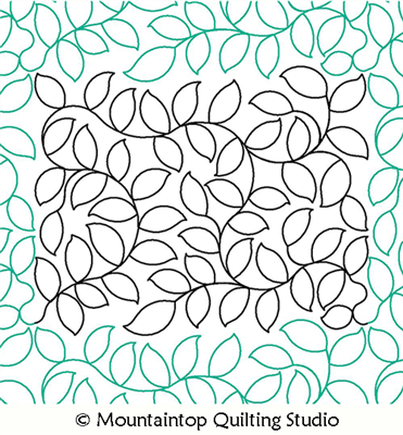 Digital Quilting Design Leafy Vine Dense E2E by Mountaintop Quilting Studio.