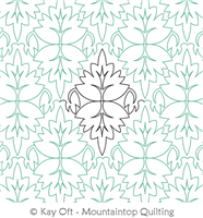 Digital Quilting Design Maple Leaf E2E by Mountaintop Quilting Studio.