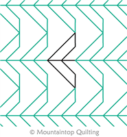 Digital Quilting Design On A Line Chevron by Mountaintop Quilting Studio.
