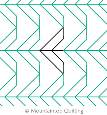 Digital Quilting Design On A Line Chevron by Mountaintop Quilting Studio.